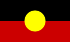 Aboriginal Flag. Top half is black, bottom half is red, a large yellow circle is in the centre. Red symbolises the red earth, black the Aboriginal people and yellow the sun. Source: Aboriginal & Torres Strait Islander flags - Creative Spirits, retrieved from https://www.creativespirits.info/aboriginalculture/politics/aboriginal-torres-strait-islander-flags