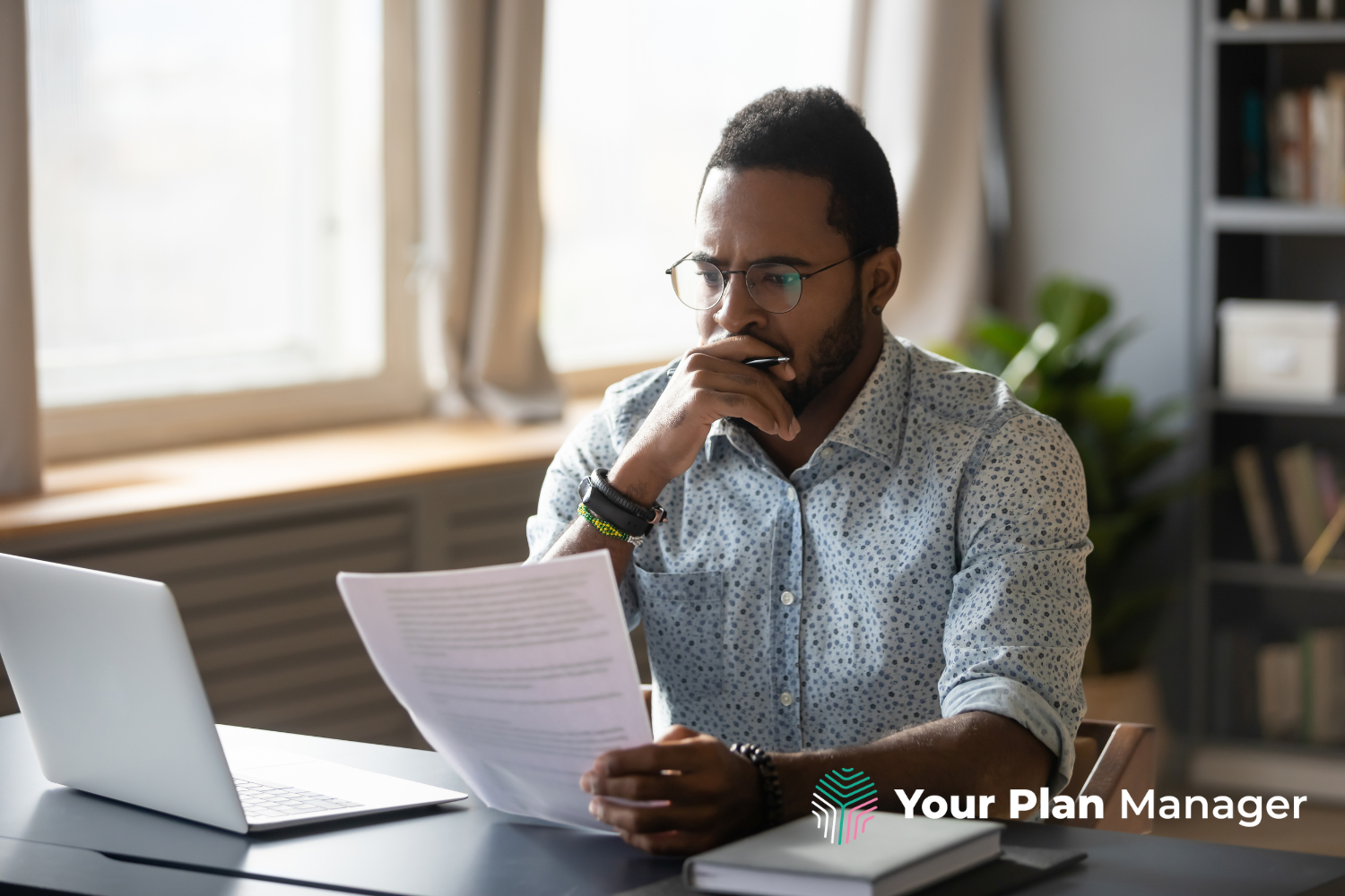 Man looking at his NDIS Plan